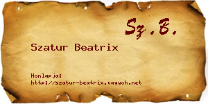 Szatur Beatrix névjegykártya